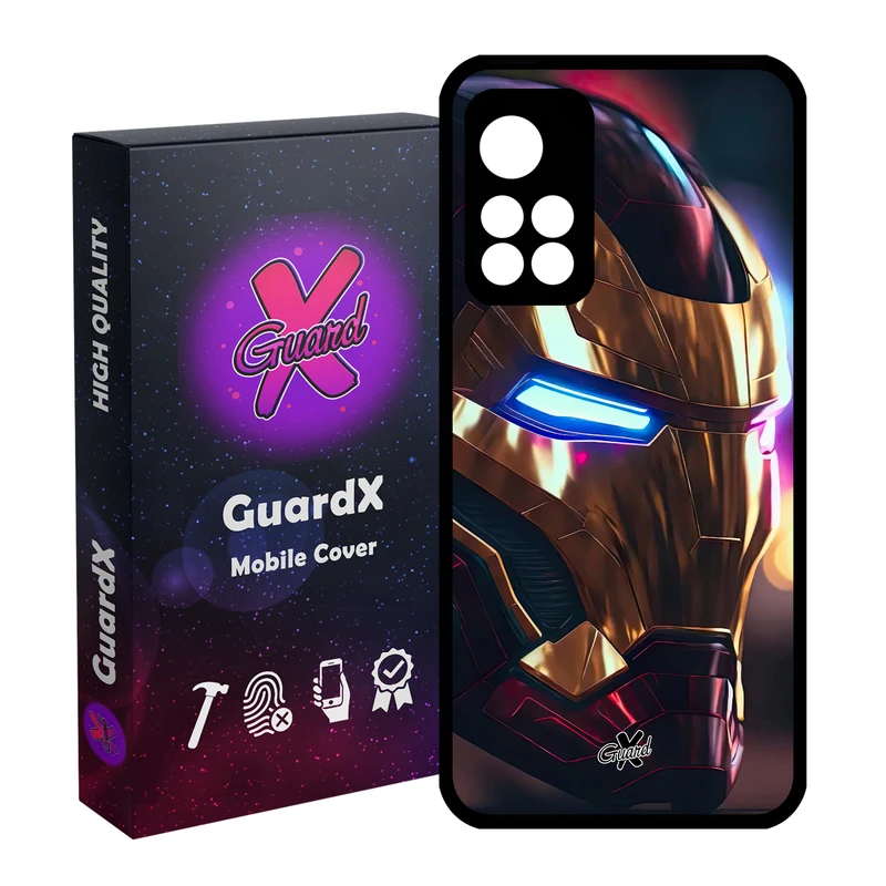 کاور گارد ایکس طرح Iron Man مدل Glass10604 مناسب برای گوشی موبایل شیائومی Redmi Note 11 Pro Plus 5G