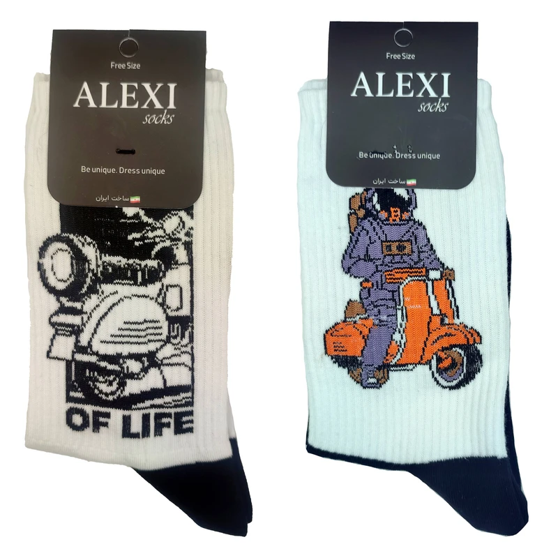 جوراب ساق بلند الکسی مدل SC076 بسته 2 عددی