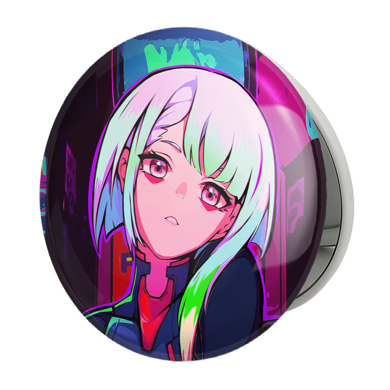 آینه جیبی خندالو طرح لوسی انیمه سایبر بانک Cyberpunk مدل تاشو کد 22447 