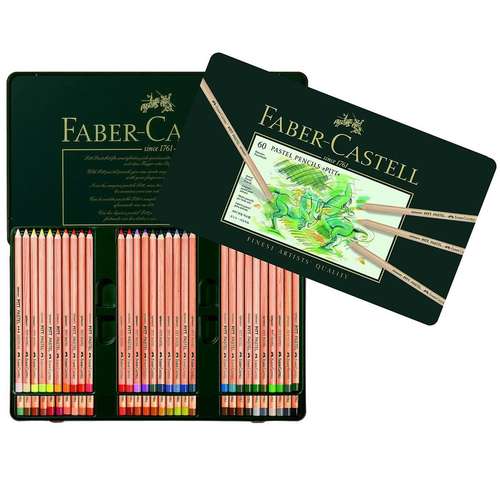 مداد رنگی پاستلی 60 رنگ فابر کاستل مدل پیت