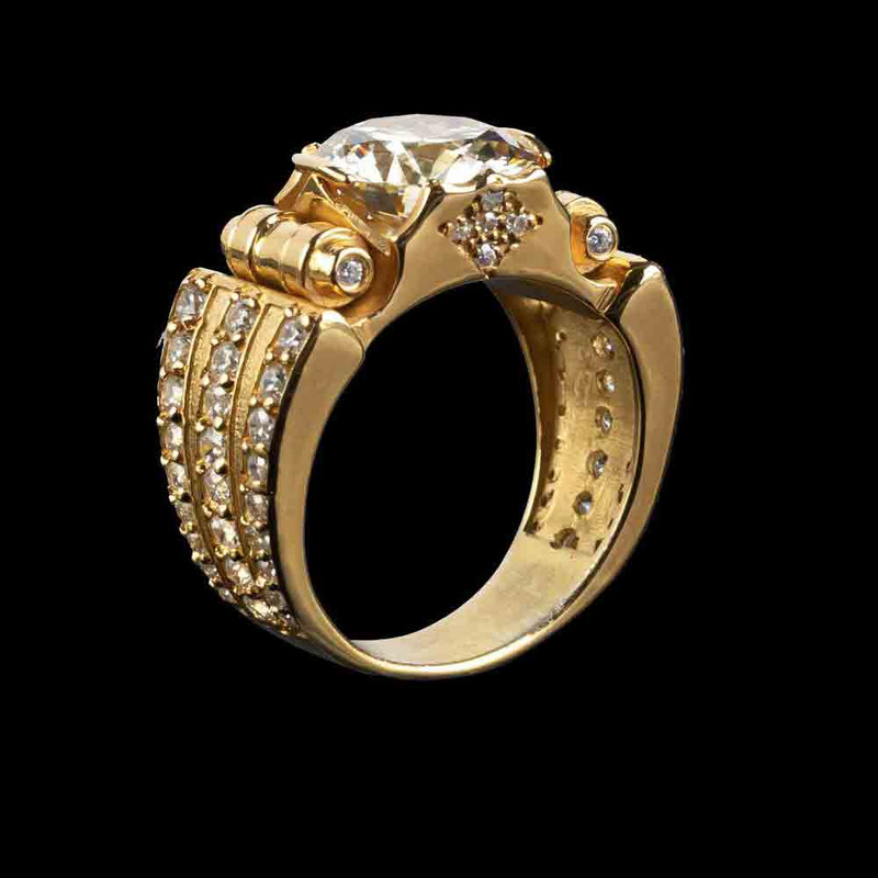 انگشتر نقره مردانه مدل بند ساعتی