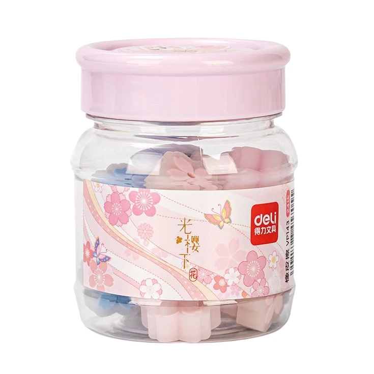 پاک کن دلی مدل باکس دار کد VP143 طرح شکوفه گیلاس بسته 24 عددی