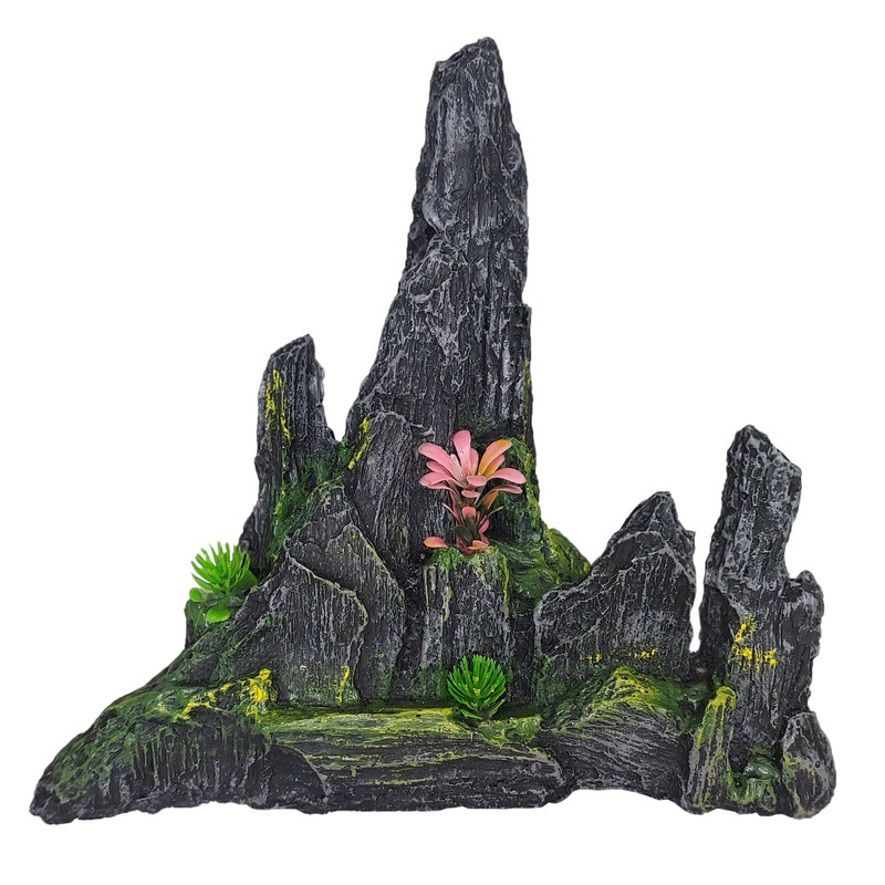 صخره تزیینی آکواریوم مدل رشته کوه و گل کد A018