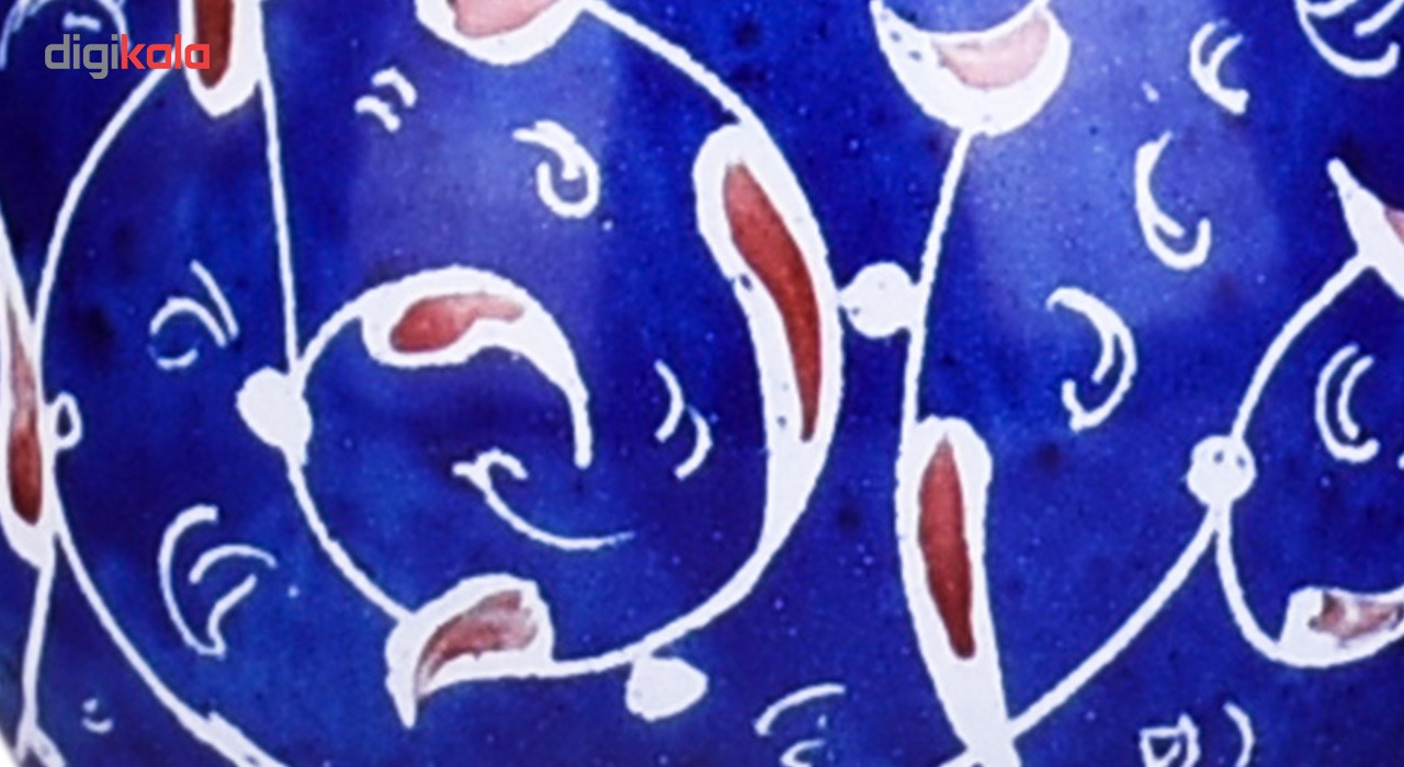 گلدان مسی میناکاری صالحی زاده طرح گل آسمان مدل 00 - 35 ارتفاع 8 سانتی متر