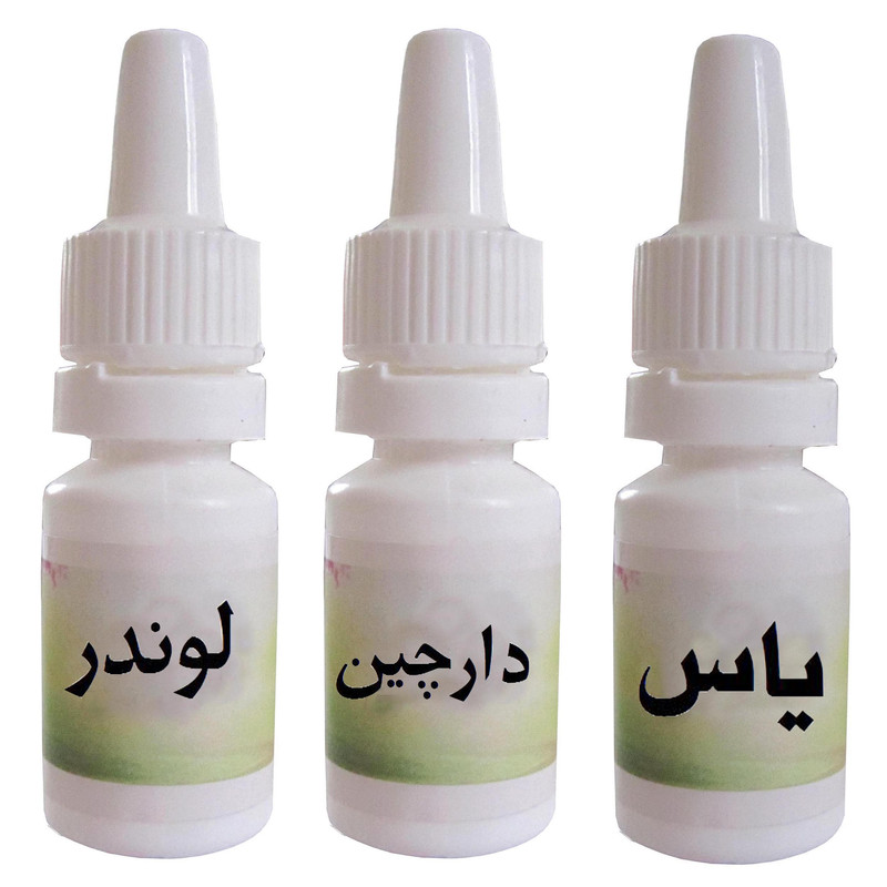 اسانس شمع مدل لوندر و دارچين و ياس حجم 10 ميلي گرم بسته 3 عددي