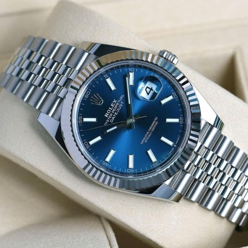 ساعت مچی عقربه‌ای مردانه  مدل دیت جاست قفل مخفی بند استیل