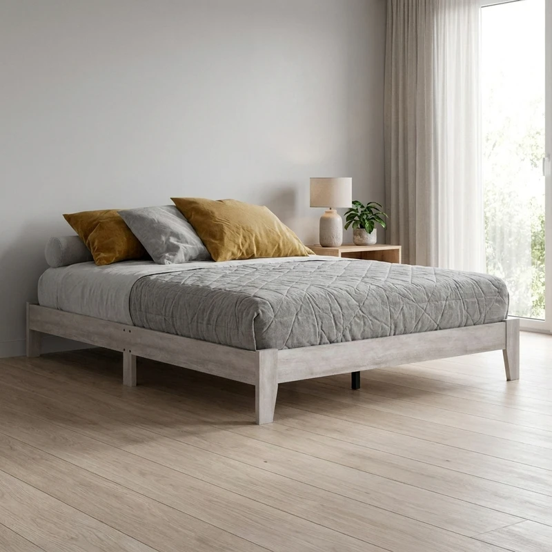 تخت‌خواب ملامینه دو نفره هیراد مدل Z127 سایز 165 × 207 سانتی‌متر