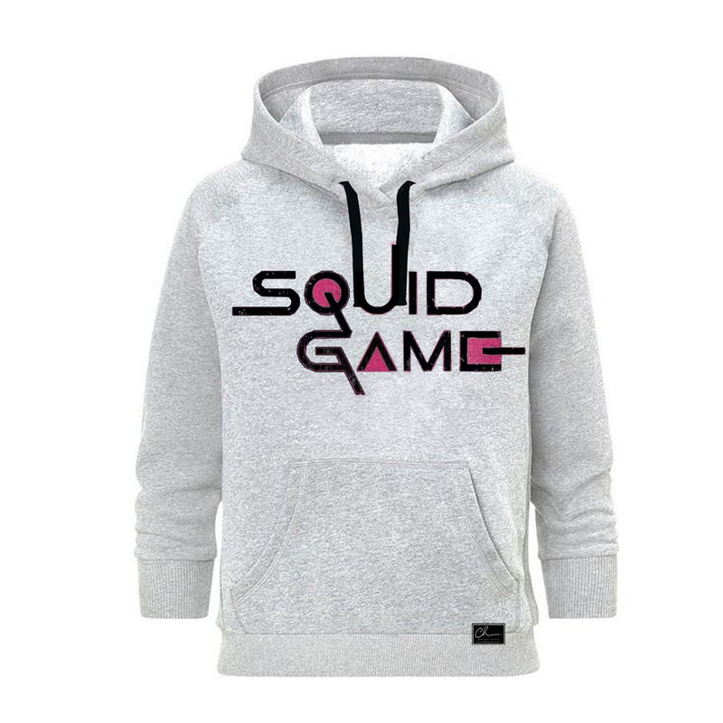 هودی زنانه مدل squid game کد B57 رنگ طوسی