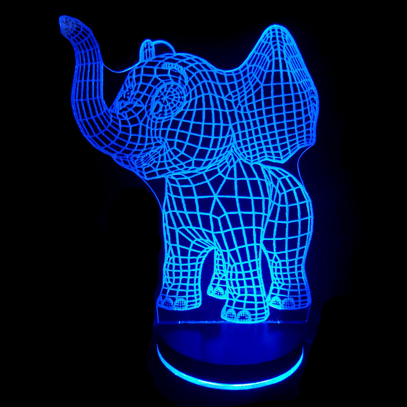 چراغ خواب کودک مدل بالبینگ سه بعدی فیل کد 1365