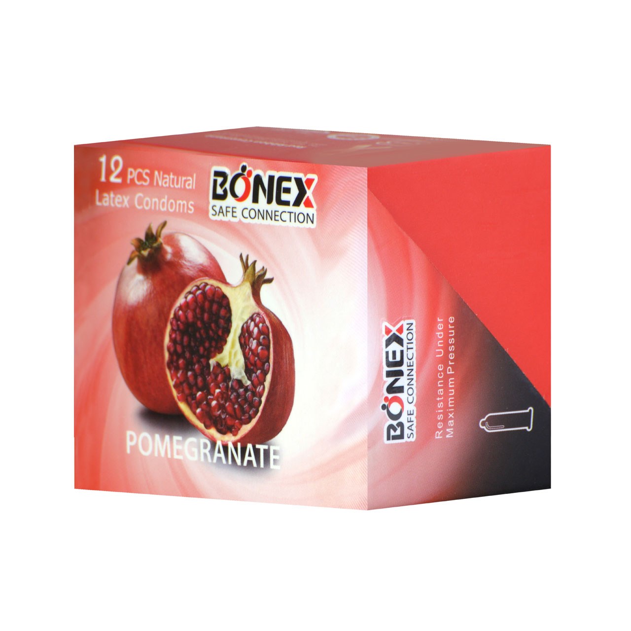 کاندوم بونکس مدل Pomegranate بسته 12 عددی