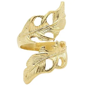 انگشتر زنانه طرح برگ مدل ELI12