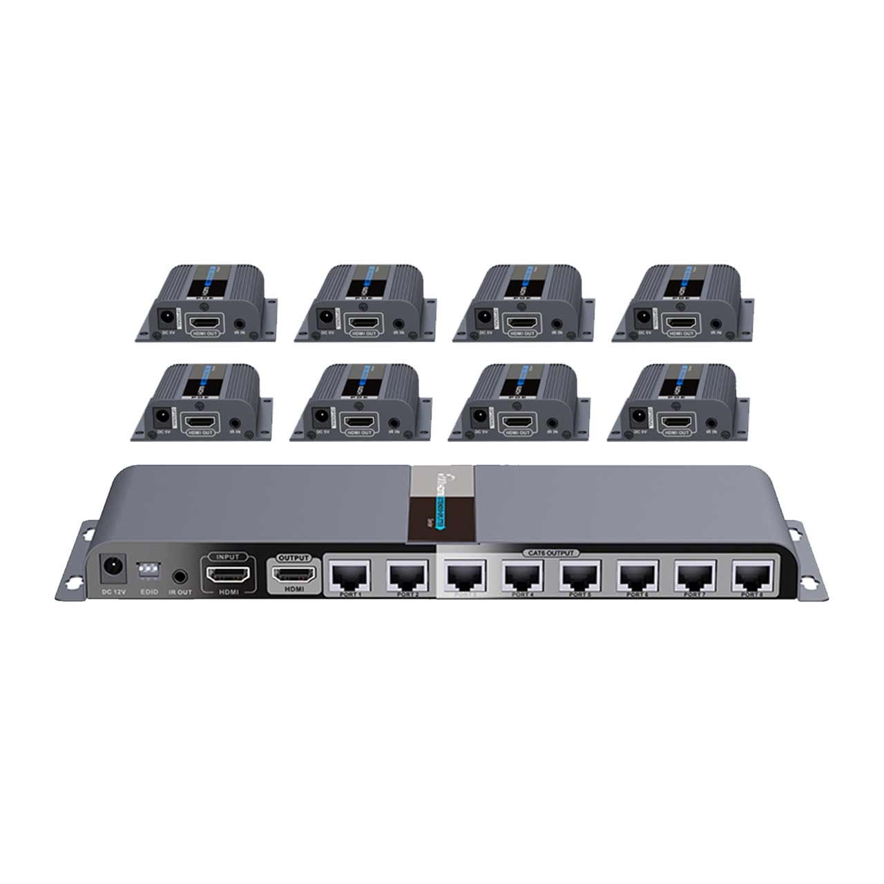 توسعه دهنده و تکرارکننده 1 به 8 HDMI لنکنگ مدل LKV718PRO