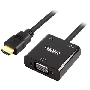 مبدل HDMI به VGA یونیتک مدل Y-6355 همراه با آداپتور Micro/Mini HDMI