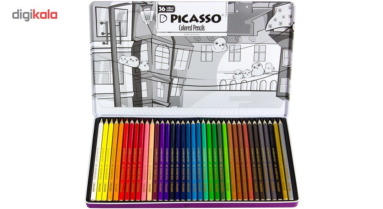 مداد رنگی 36 رنگ پیکاسو مدل Superb Writer طرح جوجه ها
