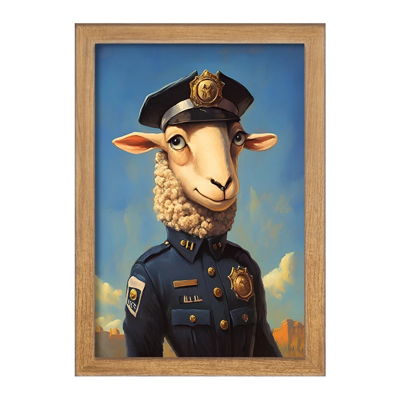 تابلو خندالو مدل گوسفند پلیس کد F11655