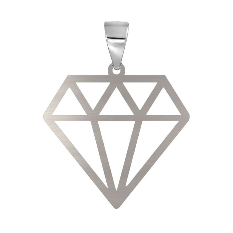 آویز گردنبند نقره زنانه طرح الماس آویز گردنبند نقره زنانه طرح الماس