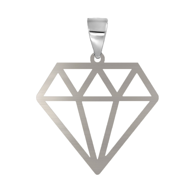 آویز گردنبند نقره زنانه طرح الماس آویز گردنبند نقره زنانه طرح الماس