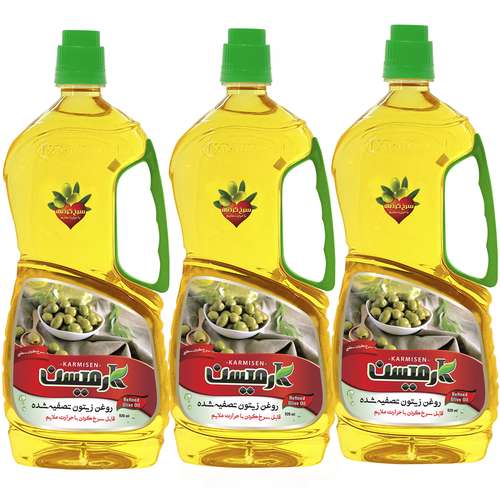 روغن زیتون تصفیه سرخ کردنی کارمیسن - 920 میلی لیتر بسته 3 عددی