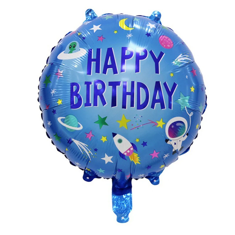 بادکنک فویلی لاکی بالونز مدل فضانورد طرح Happy Birthday کد 1238
