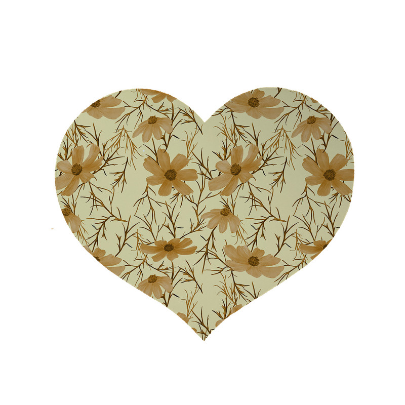 پادری مدل قلب طرح گل کد 5892 سایز 90x90 سانتی متر 