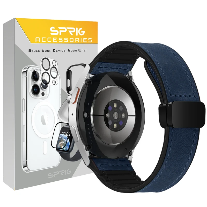 بند اسپریگ مدل Magnetic Soft Leather مناسب برای ساعت هوشمند سامسونگ Galaxy watch 4 40mm / watch 4 44mm / watch 4 Classic 42mm / watch 4 classic 46mm