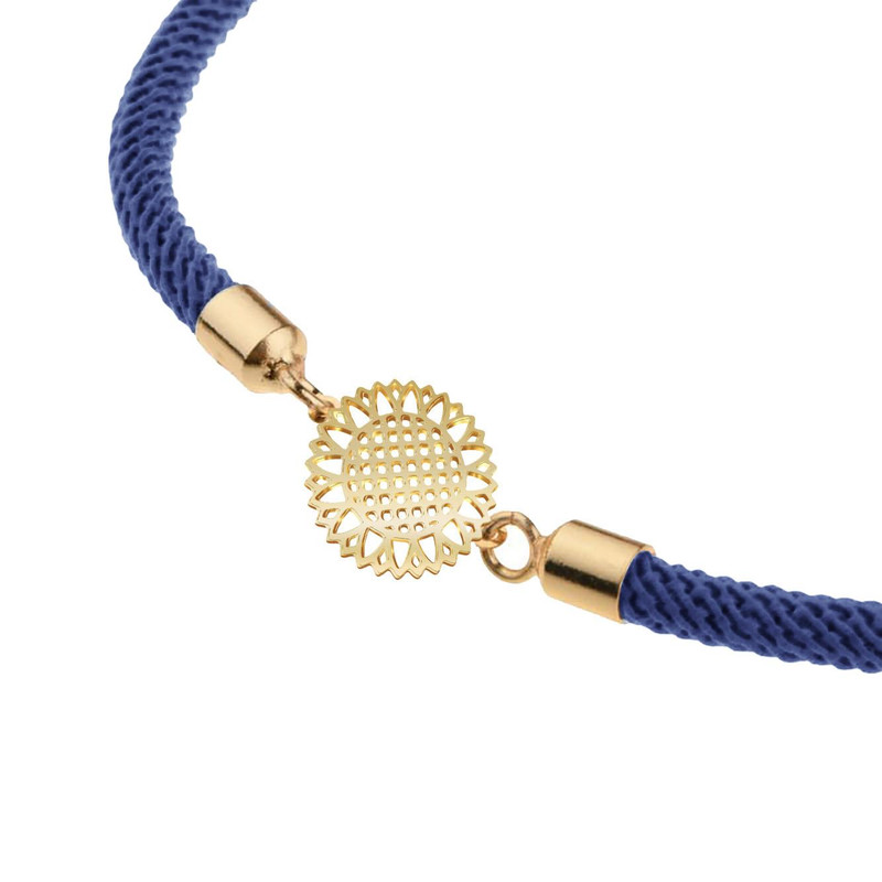 دستبند طلا 18 عیار زنانه مدوپد مدل گل کد D13-10475