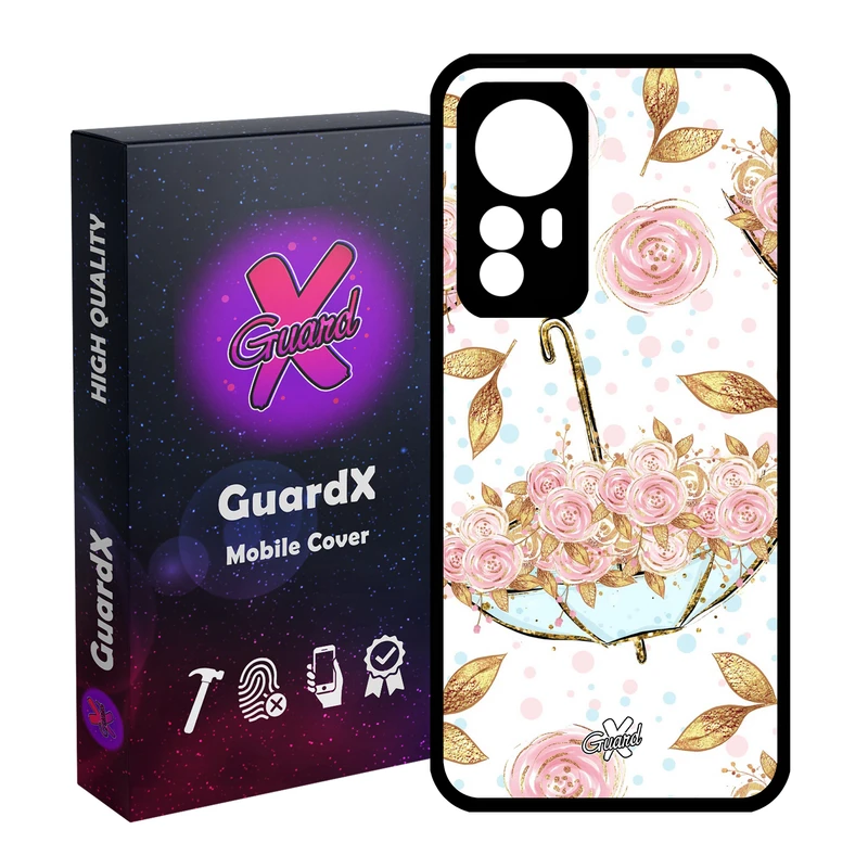 کاور گارد ایکس طرح Flower مدل Glass10107 مناسب برای گوشی موبایل شیائومی Redmi Note 12S