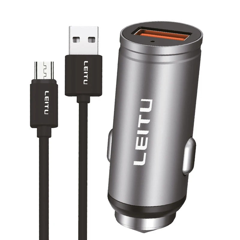 شارژر فندکی لیتو مدل LC-C3 به همراه کابل تبدیل microUSB