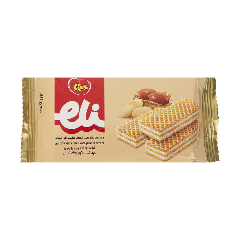ویفر بادام زمینی لینا - 40 گرم  
