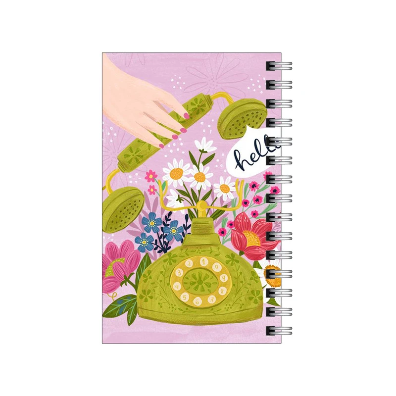 دفترچه یادداشت مدل to do list طرح تلفن و گل ها کد 5044202