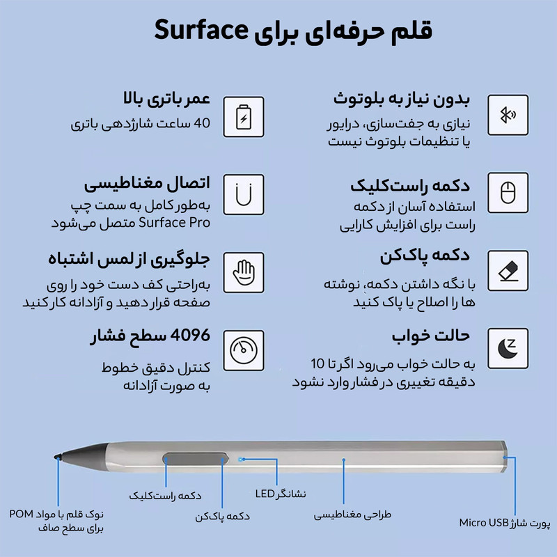 قلم لمسی مدل Surfac-stylus pen-1996