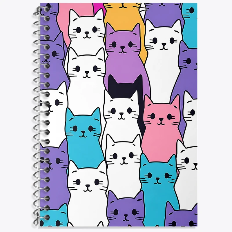 دفتر لغت 50 برگ خندالو طرح گربه (Cat) کد N468