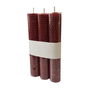 شمع بیزوکس مدل موم عسلی بسته 3 عددی