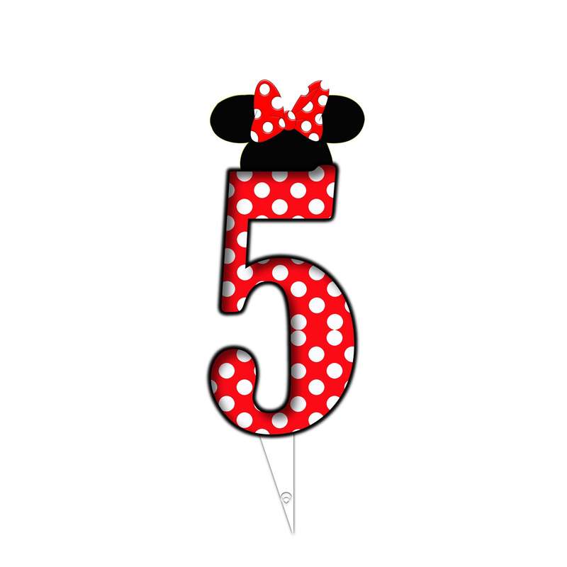 تاپر تولد طرح عدد 5 مدل مینی موس