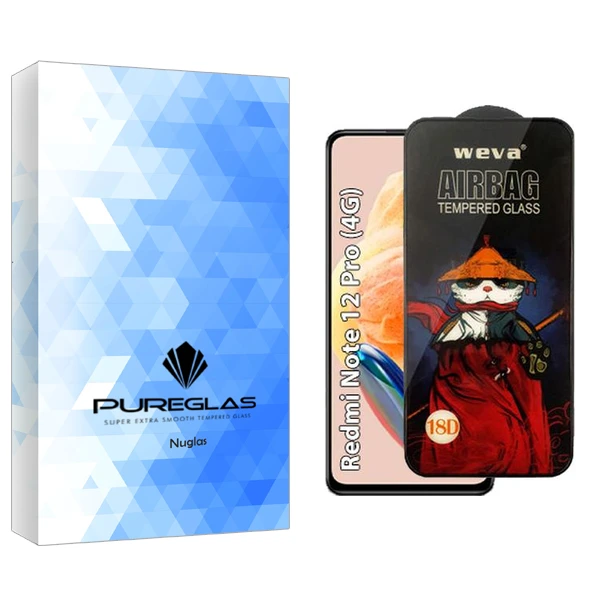 محافظ صفحه نمایش پیور گلس مدل NuGlas Airbag مناسب برای گوشی موبایل شیائومی Redmi note 12 Pro 4G