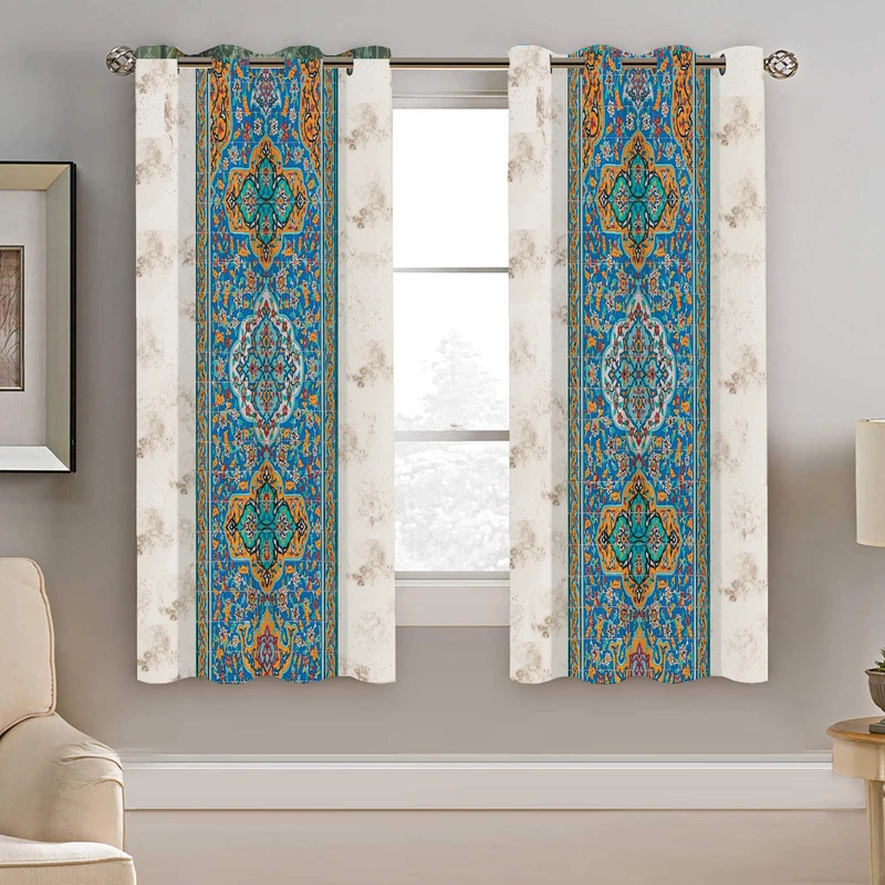 پرده نیروانا طرح سنتی مدل مخمل کد 8943 سایز 140×200 سانتی متر