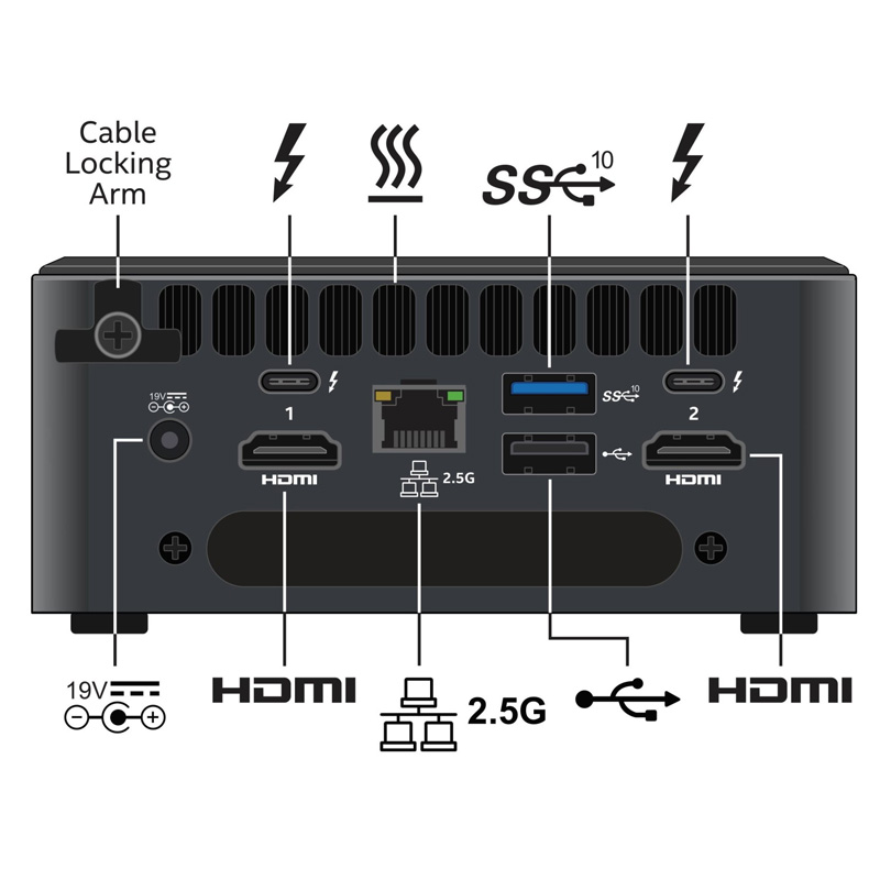 کامپیوتر کوچک اینتل مدل NUC11TNHi3-8240