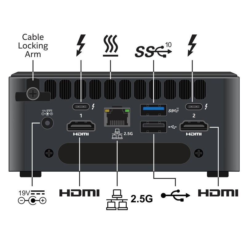 کامپیوتر کوچک اینتل مدل NUC11TNHi5-8240