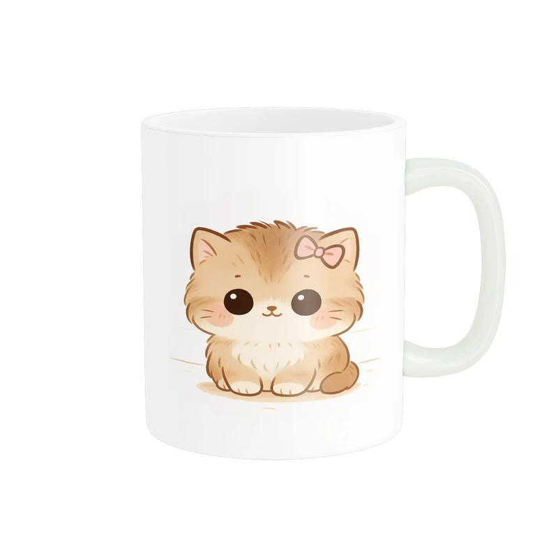 ماگ پاد آفرین مدل فانتزی طرح کارتونی گربه بامزه خسته کیوت کد p11939