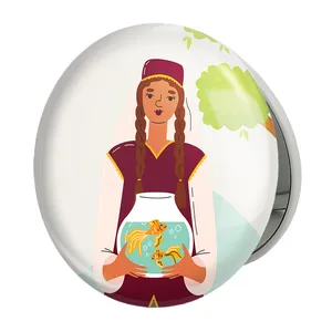 آینه جیبی خندالو طرح نوروز مدل تاشو کد 25584 