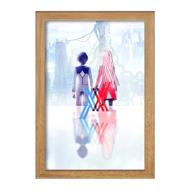 تابلو خندالو مدل زیروتو و هیرو انیمه دارلینگ در فرنکس  کد 12001