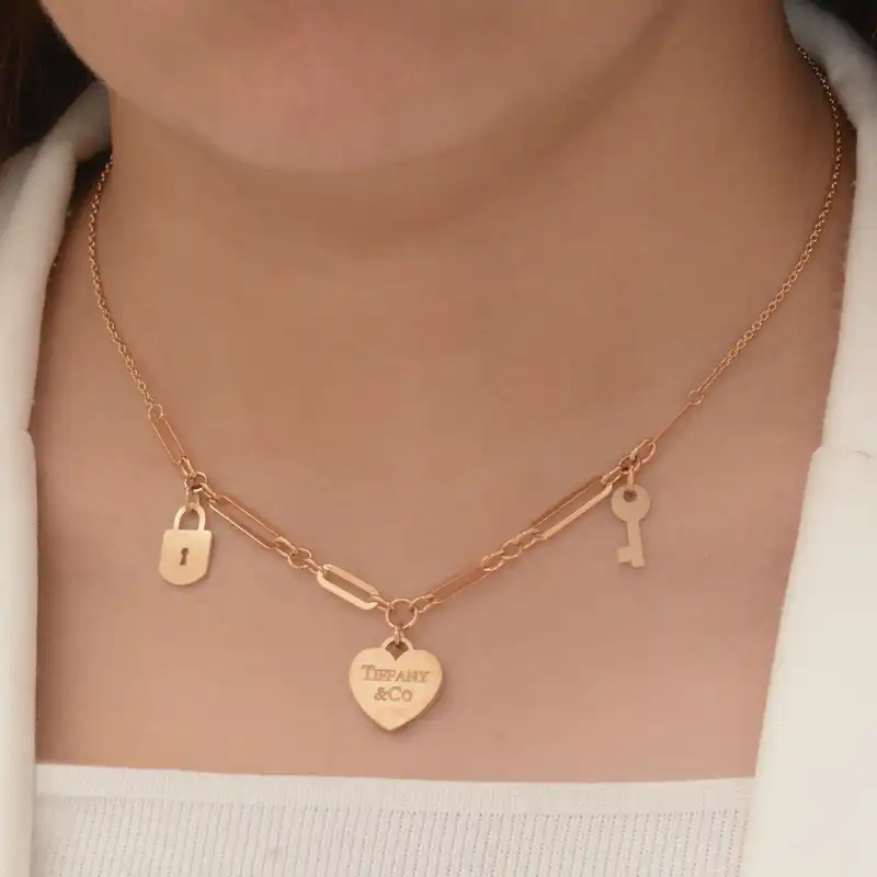 گردنبند طلا 18 عیار زنانه طلای مستجابی مدل ام جی ام کد MGM041