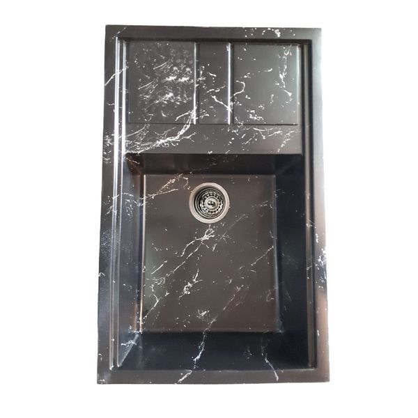 سینک ظرفشویی گرانیت توکار یک لگنه مدل MAK_bw80-1