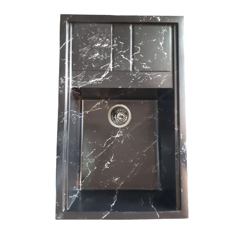 سینک ظرفشویی گرانیت توکار یک لگنه مدل MAK_bw80-1