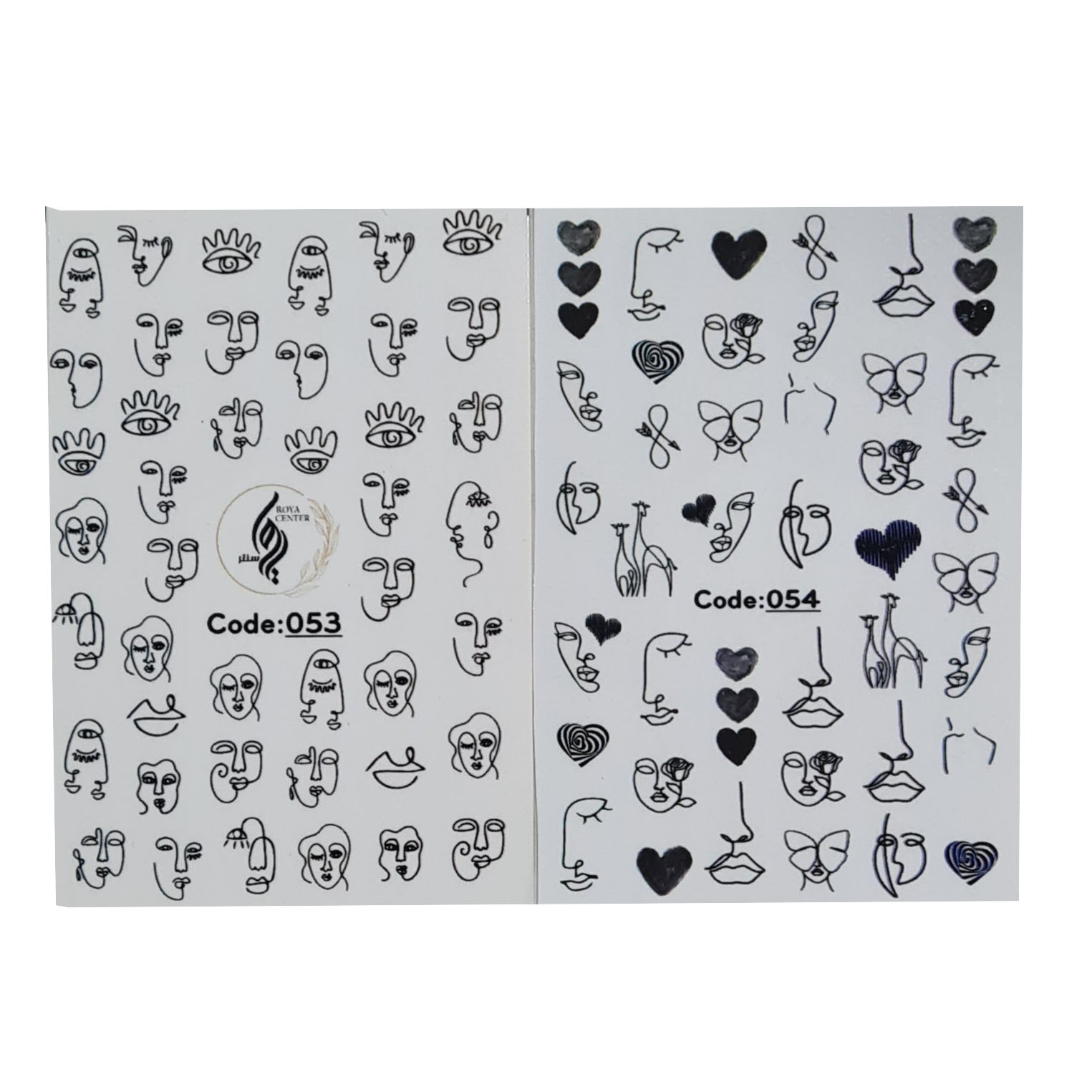 برچسب لنز ناخن رویاسنتر مدل 5354 مجموعه 2 عددی