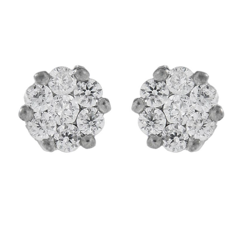 گوشواره نقره سیلور اسمیت مدل Flower 01