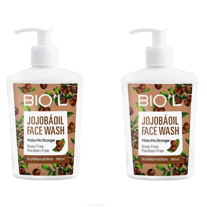 كرم ژل شستشو صورت بيول مدل جوجوبا حجم 380 ميلی لیتر بسته 2 عددی