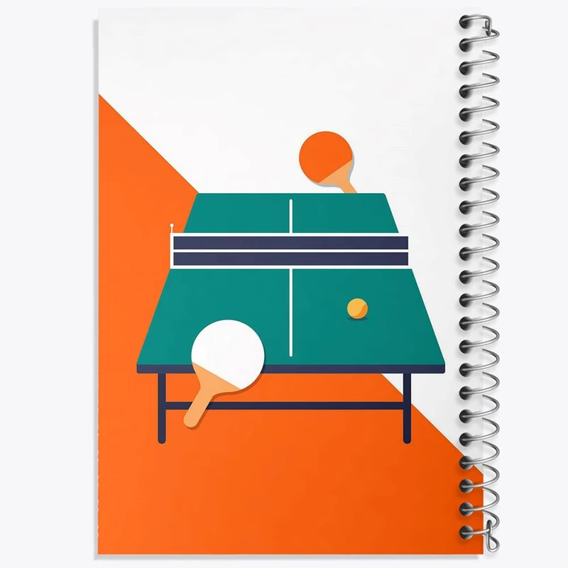 دفتر ژورنال نویسی 50 برگ خندالو مدل نقطه ای طرح پینگ پنگ Ping Pong کد 27990