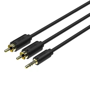 کابل تبدیل جک 3.5 میلی متری به دو RCA یونیتیک مدل Y-C9338BK طول 1.5 متر