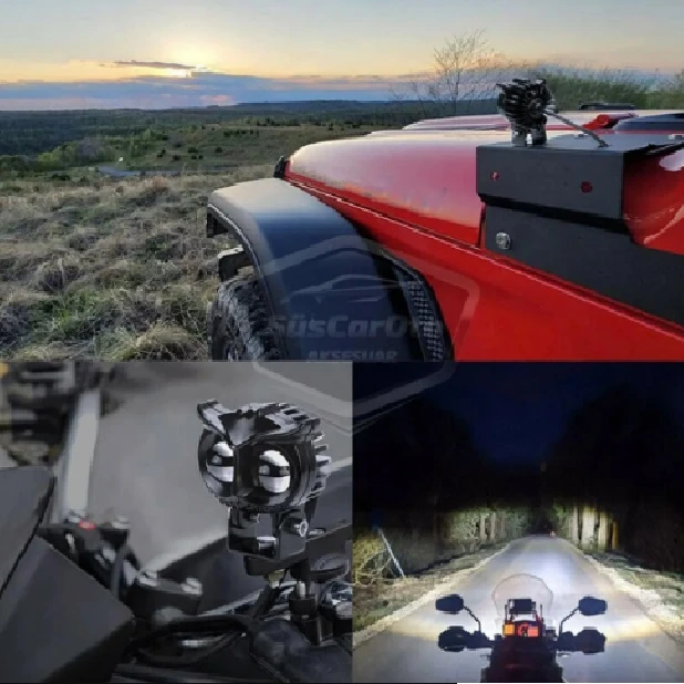 عکس شماره 2 : چراغ جلو موتور مدل لنزدار جغدی کد led